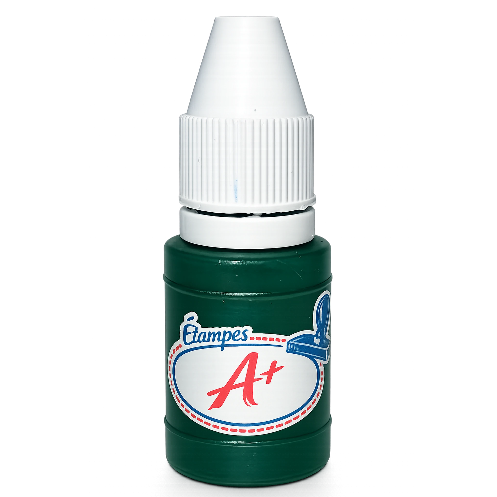 Bouteille d’encre verte de recharge pour étampes d’enseignant Étampes A+