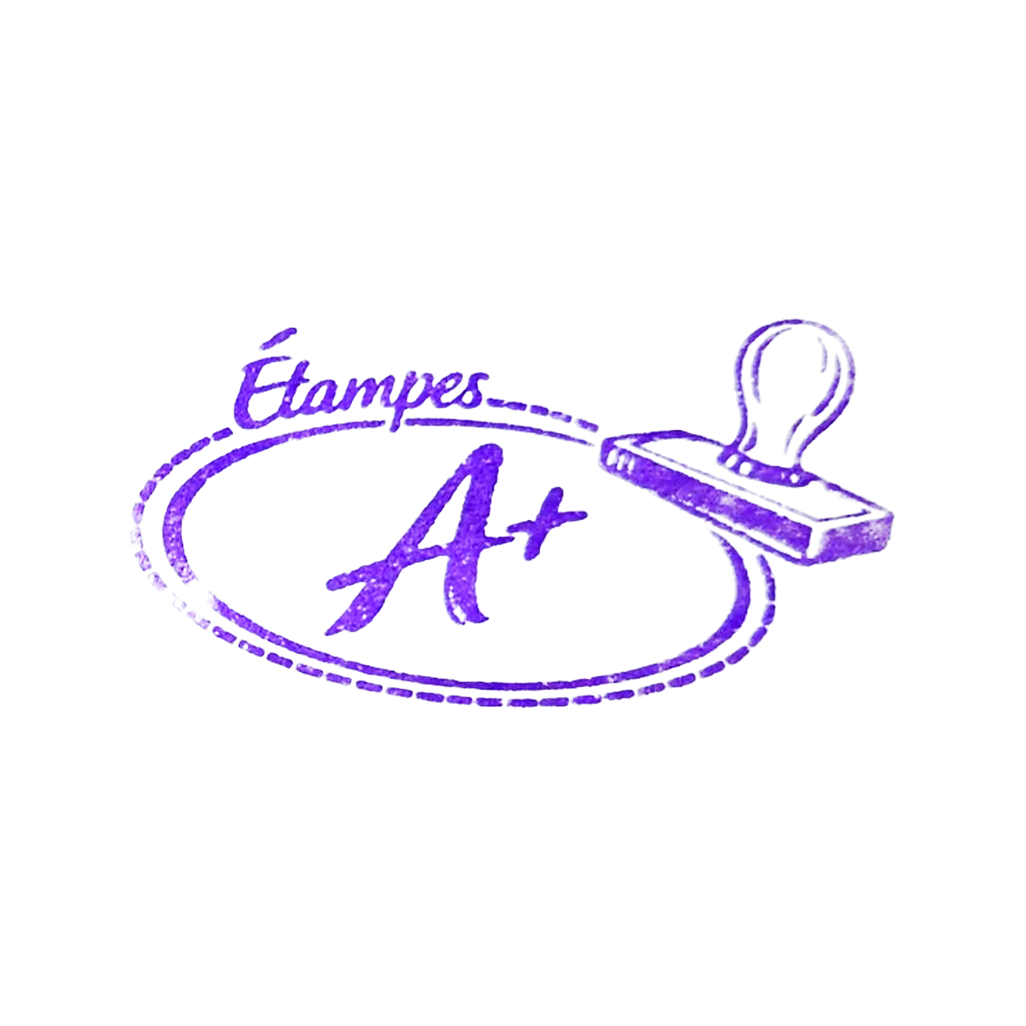 Encre mauve pour étampe d’enseignant aplus