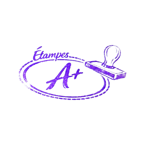 Encre mauve pour étampe d’enseignant aplus