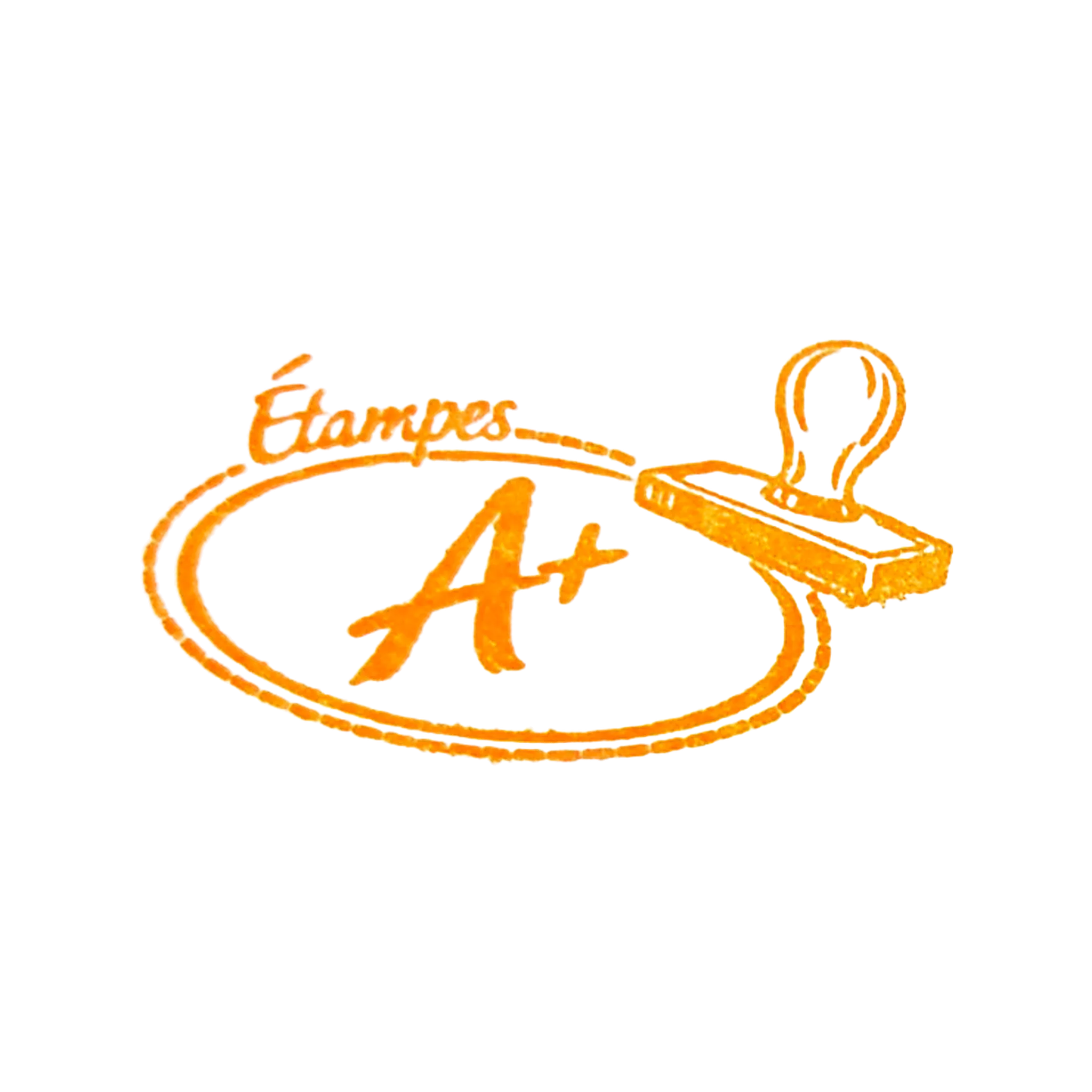 Encre orange pour étampe d’enseignant aplus