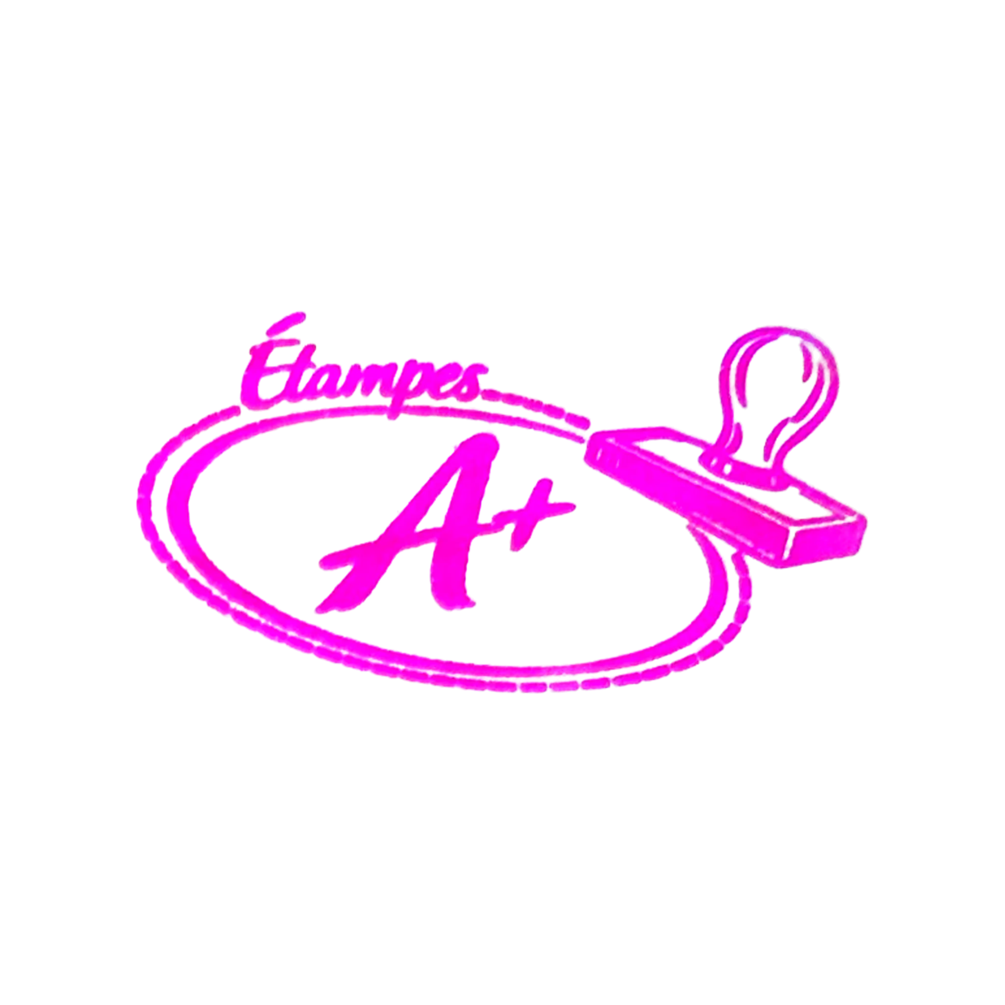Encre rose pour étampe d’enseignant aplus