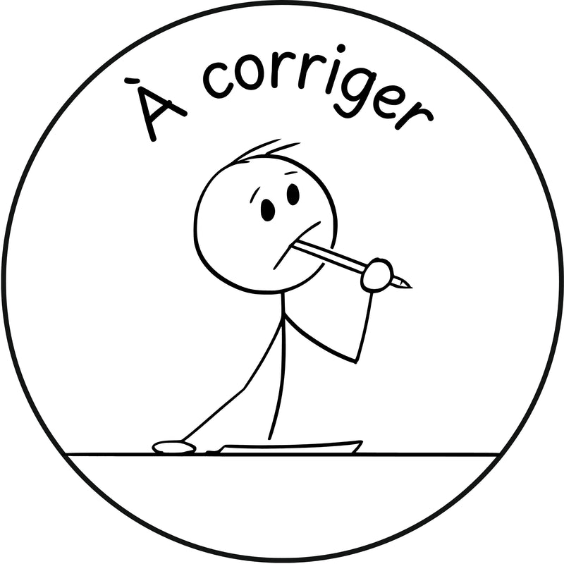 Étampе pour enseignant « À corriger »
