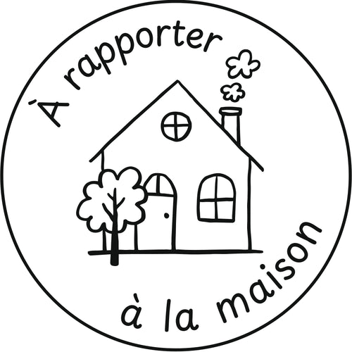 Étampе pour enseignant « À rapporter à la maison »