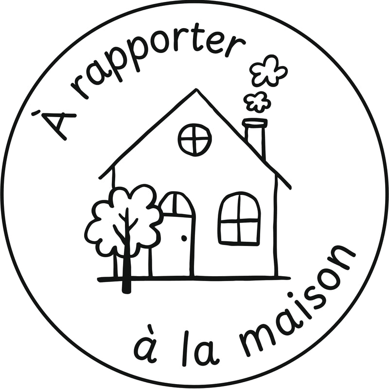 Étampе pour enseignant « À rapporter à la maison »