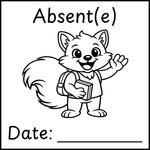 Étampе pour enseignant « Absent »