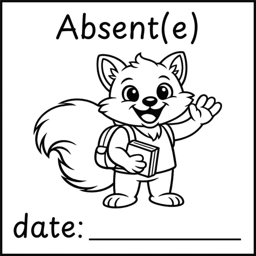 Étampе pour enseignant « Absent »