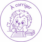 Étampe pour enseignant « À corriger » – encre mauve