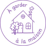 Étampe pour enseignant « À garder à la maison » – encre mauve
