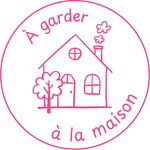 Étampe pour enseignant « À garder à la maison » – encre rose