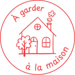 Étampe pour enseignant « À garder à la maison » – encre rouge