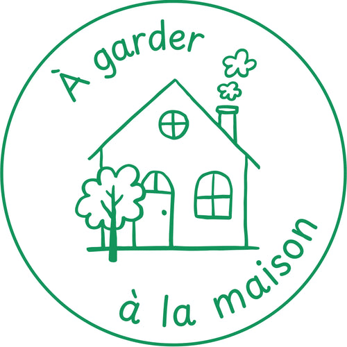 Étampe pour enseignant « À garder à la maison » – encre verte