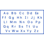 Étampe pour enseignant « Alphabet » – encre bleue