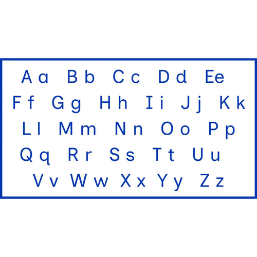 Étampe pour enseignant « Alphabet » – encre bleue