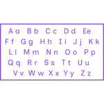 Étampe pour enseignant « Alphabet » – encre mauve