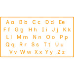 Étampe pour enseignant « Alphabet » – encre orange
