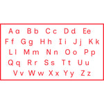 Étampe pour enseignant « Alphabet » – encre rouge