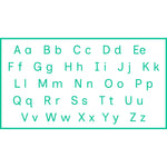 Étampe pour enseignant « Alphabet » – encre verte