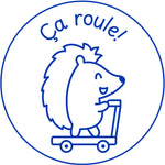Étampe pour enseignant « Ça roule! » – encre bleue