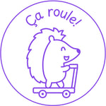 Étampe pour enseignant « Ça roule! » – encre mauve