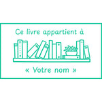 Étampe pour enseignant « Ce livre appartient à » – encre verte