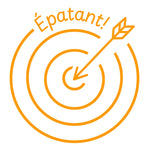 Étampe pour enseignant « Épatant » – encre orange