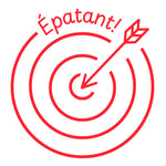 Étampe pour enseignant « Épatant » – encre rouge