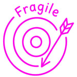 Étampe pour enseignant « Fragile » – encre rose
