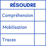Étampe pour enseignant « grille de correction résoudre » – encre bleue