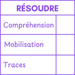 Étampe pour enseignant « grille de correction résoudre » – encre mauve
