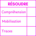Étampe pour enseignant « grille de correction résoudre » – encre rose