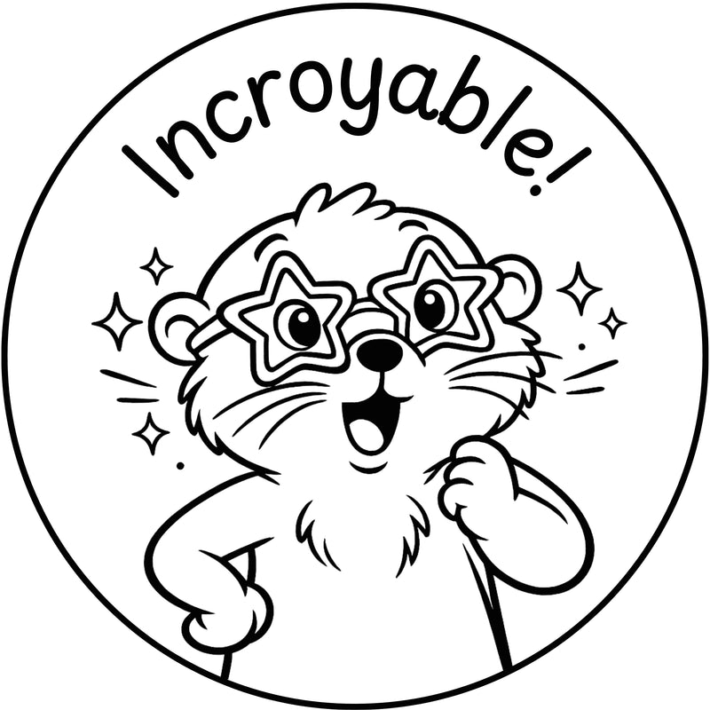 Étampе pour enseignant « Incroyable! »