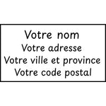 Étampe pour enseignant « nom et adresse personnalisable » – encre noire