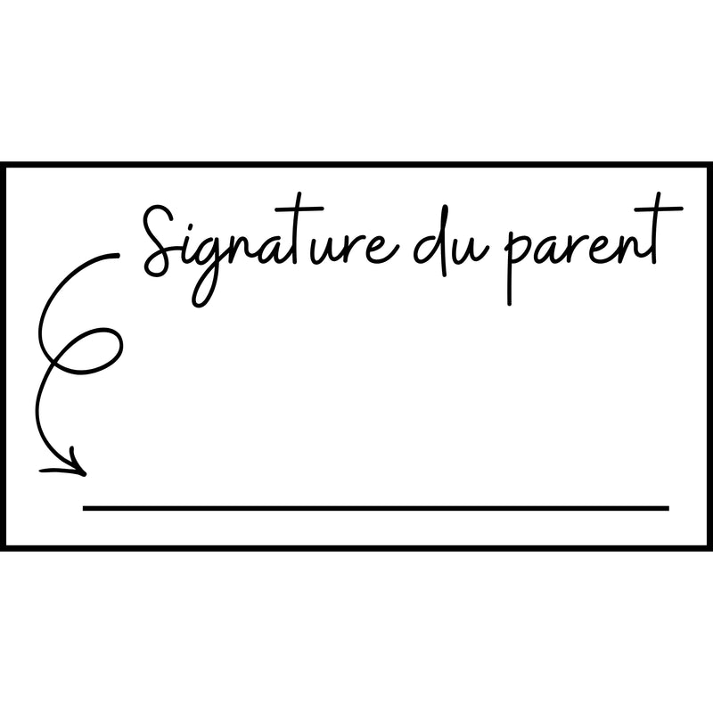 Étampе pour enseignant « Signature du parent »