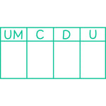 Étampe pour enseignant « Tableau de numération UM, C, D et U » – encre verte