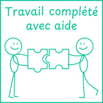 Étampe pour enseignant « Travail complété avec aide » – encre verte