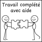 Étampе pour enseignant « Travail complété avec aide »