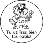 Étampе pour enseignant « Tu utilises bien tes outils »