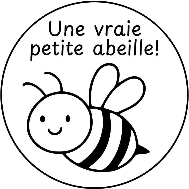Étampе pour enseignant « Une vraie petite abeille! »