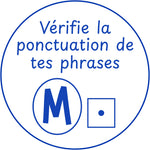 Étampe pour enseignant « Ponctuation » – encre bleue