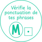 Étampe pour enseignant « Ponctuation » – encre verte