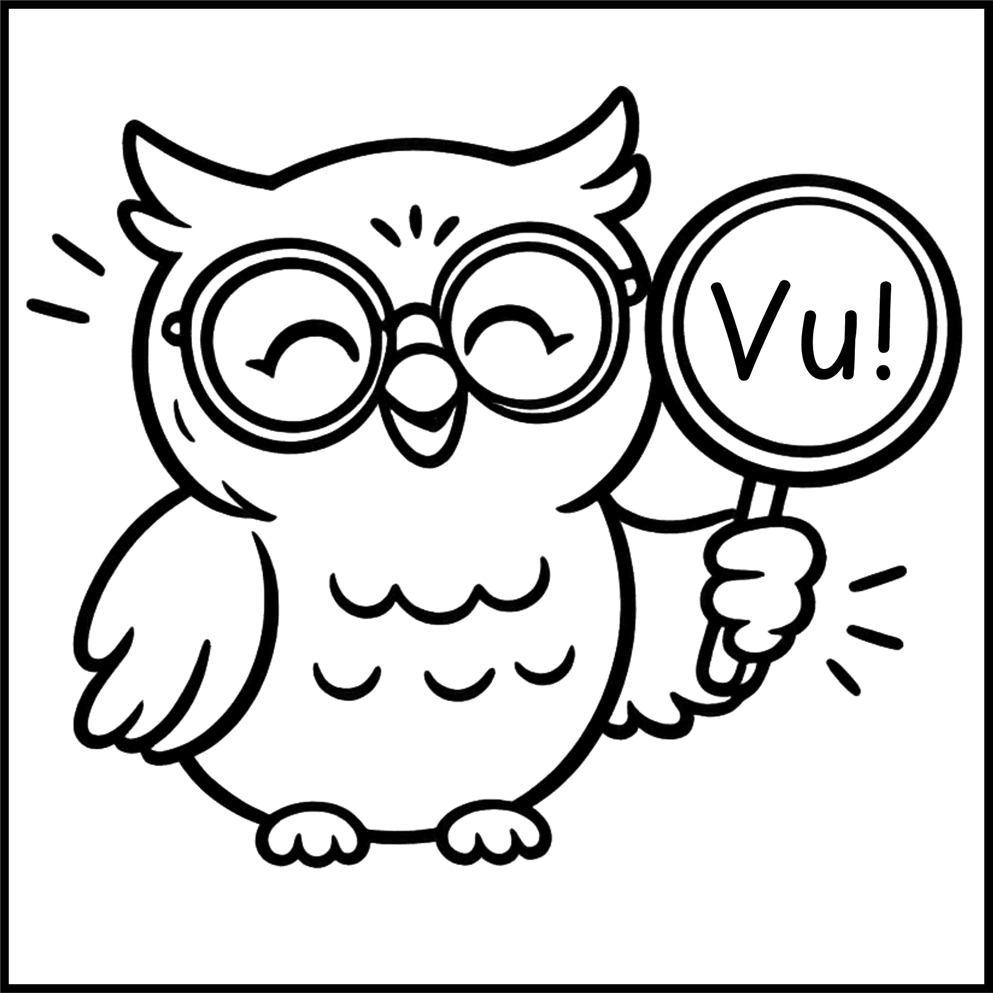 Étampe pour enseignant « Vu! »
