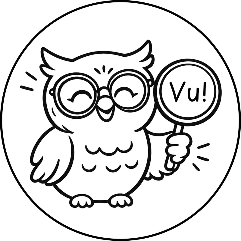 Étampe pour enseignant « Vu! »