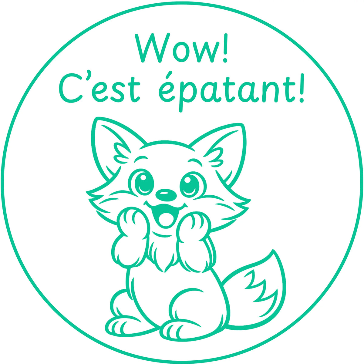 Étampe pour enseignant « C'est épatant! » – encre verte