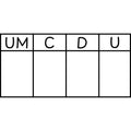 Étampe pour enseignant « Tableau de numération UM, C, D et U »