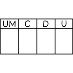 Étampe pour enseignant « Tableau de numération UM, C, D et U »