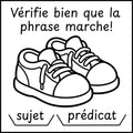 Étampe pour enseignant vérifie bien que la phrase marche! sujet / prédicat