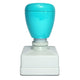 Poignée turquoise carrée pour étampe d’enseignant