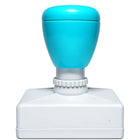 Poignée turquoise rectangle pour étampe d’enseignant