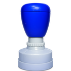 Poignée bleue ronde pour étampe d’enseignant