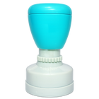 Poignée turquoise ronde pour étampe d’enseignant